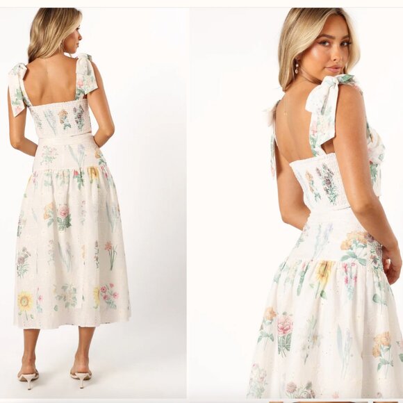 Petal & Pup Kara Two Piece Set White Floral Maxi midi skirt - Picture 3 of 8